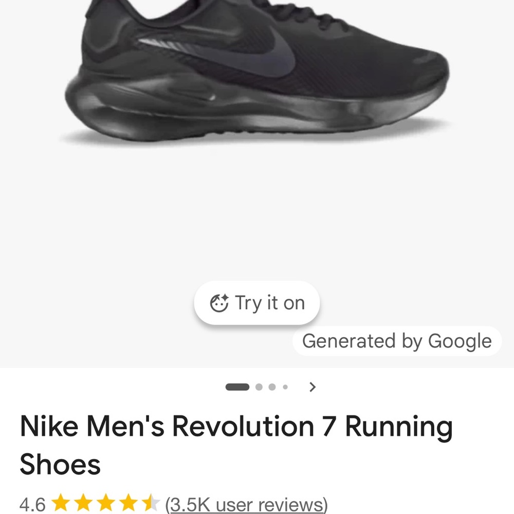Nike Men's Black Athletic Sneakers